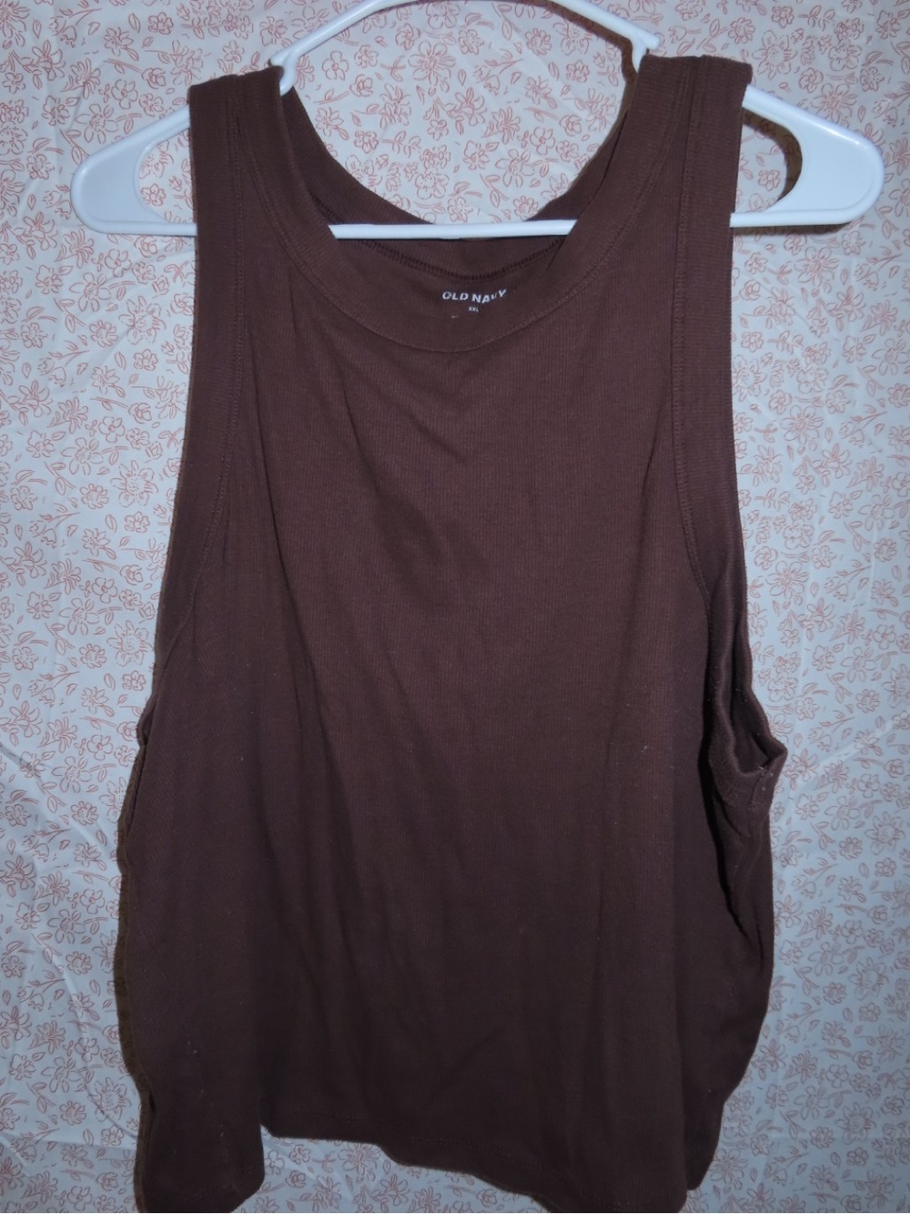 Old Navy Chocolate Brown Ribbed Tank Top